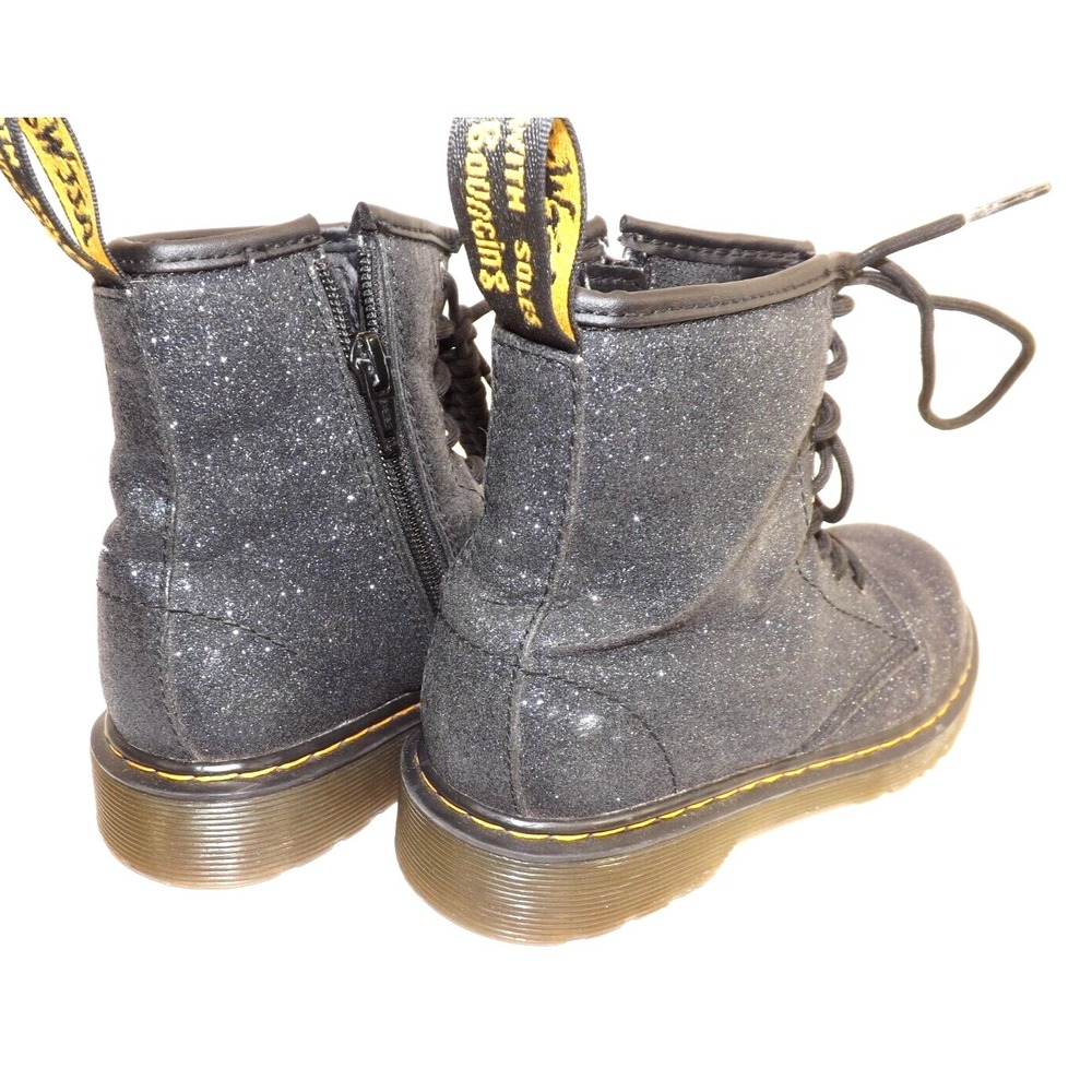 Dr. Martens Delaney Glitter Silver over Purple/Blue glitter boots -Ladies Size 5 - Picture 9 of 16